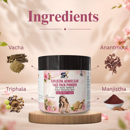 Sanjeeva Acnoclear Face Pack Powder 100g